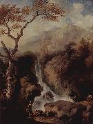 Christian Wilhelm Ernst Dietrich Wasserfalle in der Umgebung Roms Sweden oil painting artist